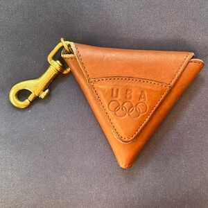 Vtg Coach USA Olympics Keychain Coin Pouch Rare Keychain Clip Special Edition